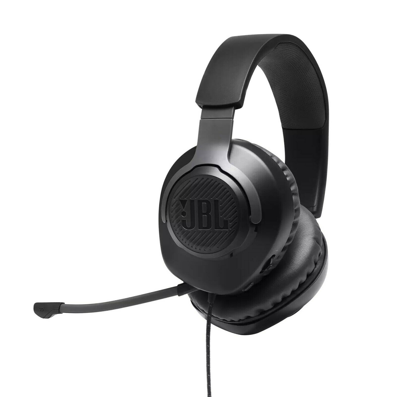 JBL Quantum 100 Wired Over-Ear Gaming Headset with Detachable Boom Mic, Black