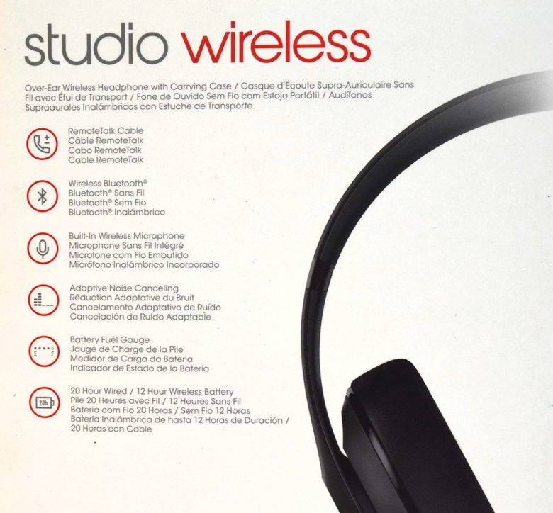 EMPTY BOX Beats Studio 2 Matte Black Wireless Bluetooth Headphones B0501
