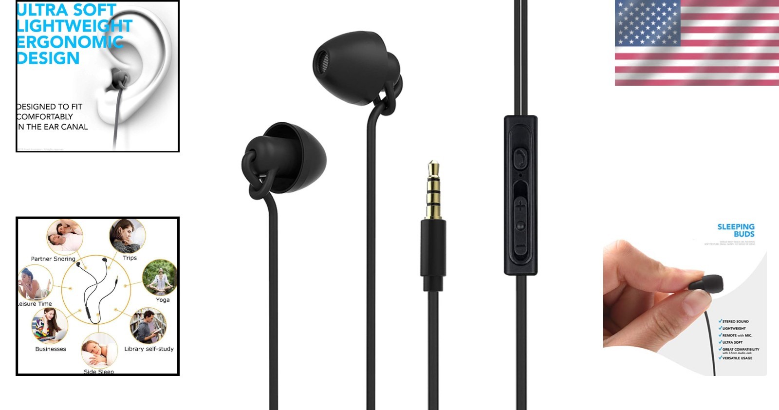 Luxury Sleeping Earbuds – Silicone Noise Cancelling Earphones for Tranquil Sleep