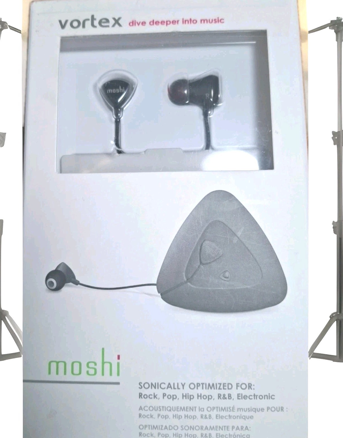 Moshi Audio Vortex PRO Earbuds HR8 Full Range Neodymium DriverExtended Range New