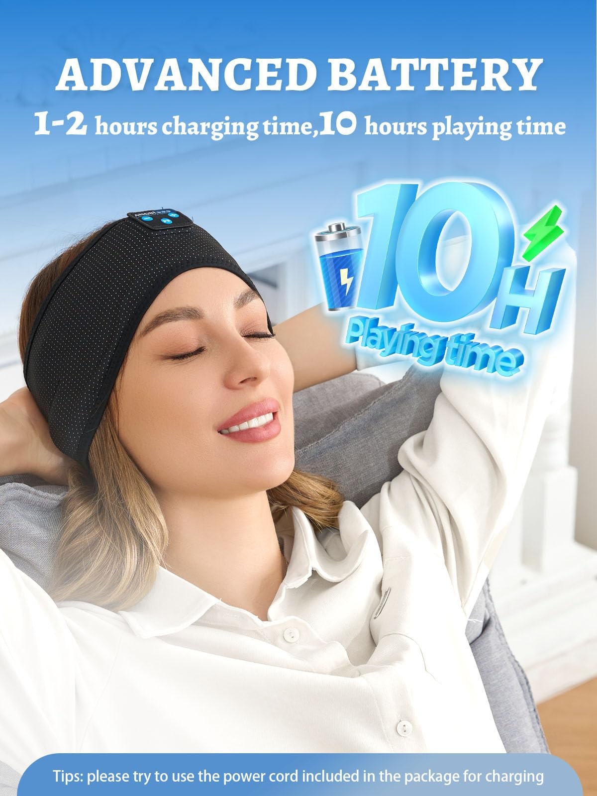 Sleep Headphones Bluetooth Wired 2in1, Headband Side Sleeper Thin Speaker Mic