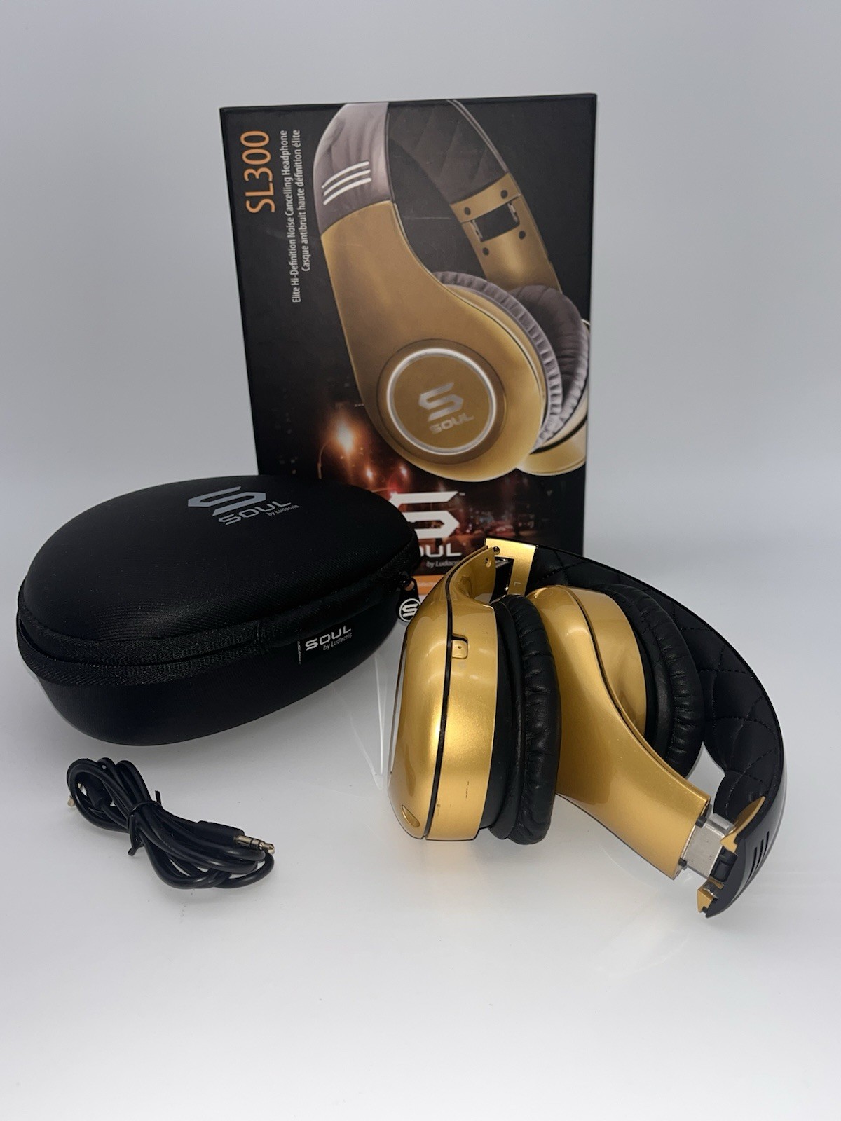 SOUL SL300 Wired Headphones with iPhone Remote and Replacement Cable