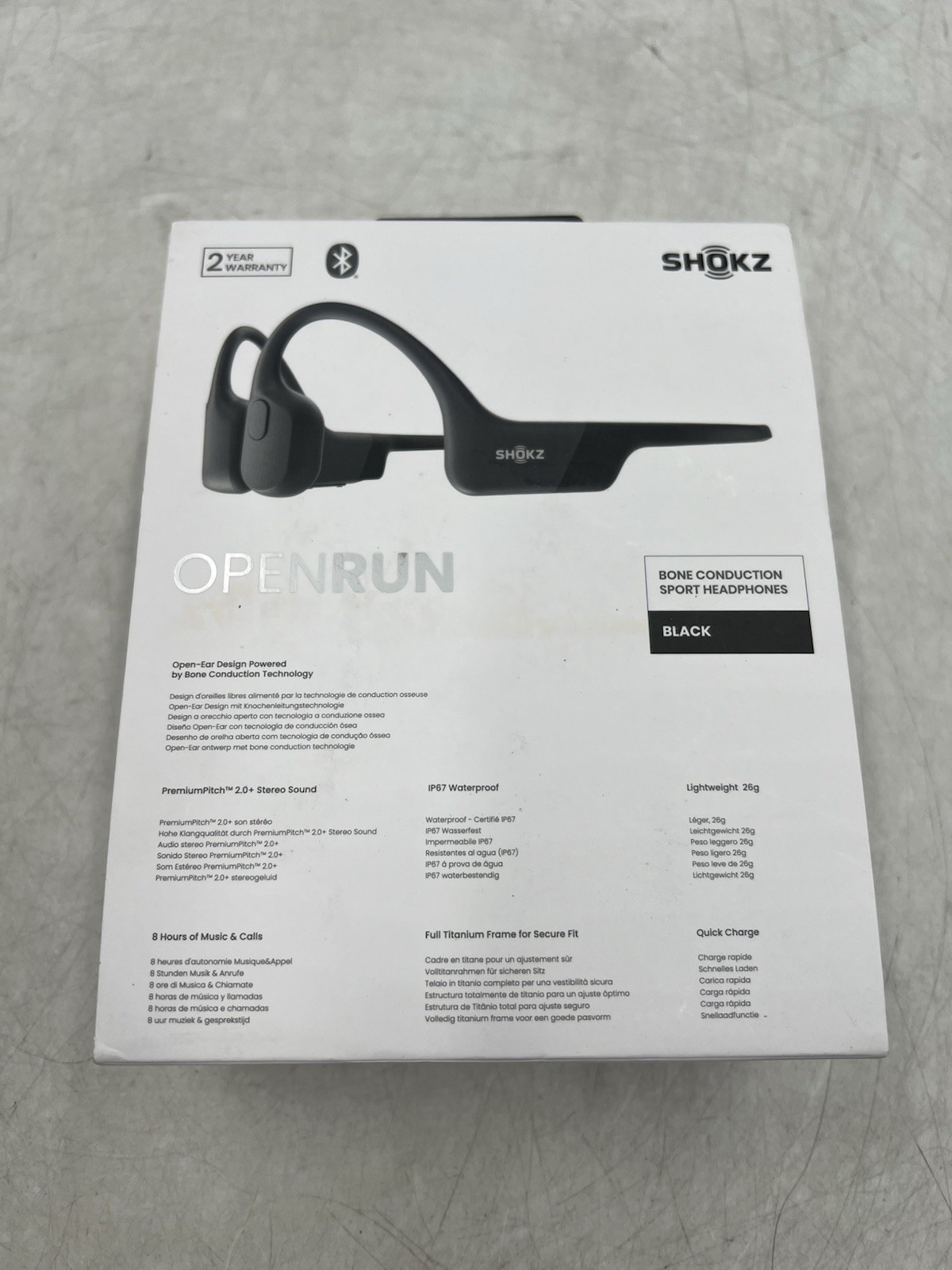 Shokz OpenRun Wireless Bone Conduction Sports Headphones – Black