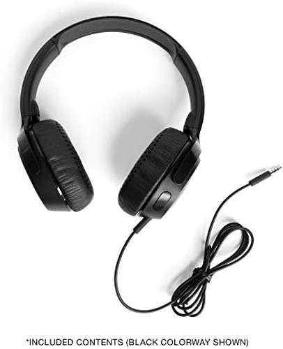 Skullcandy Riff On-Ear Wired Headphones, Convenient for Travel with 3.5mm AUX…
