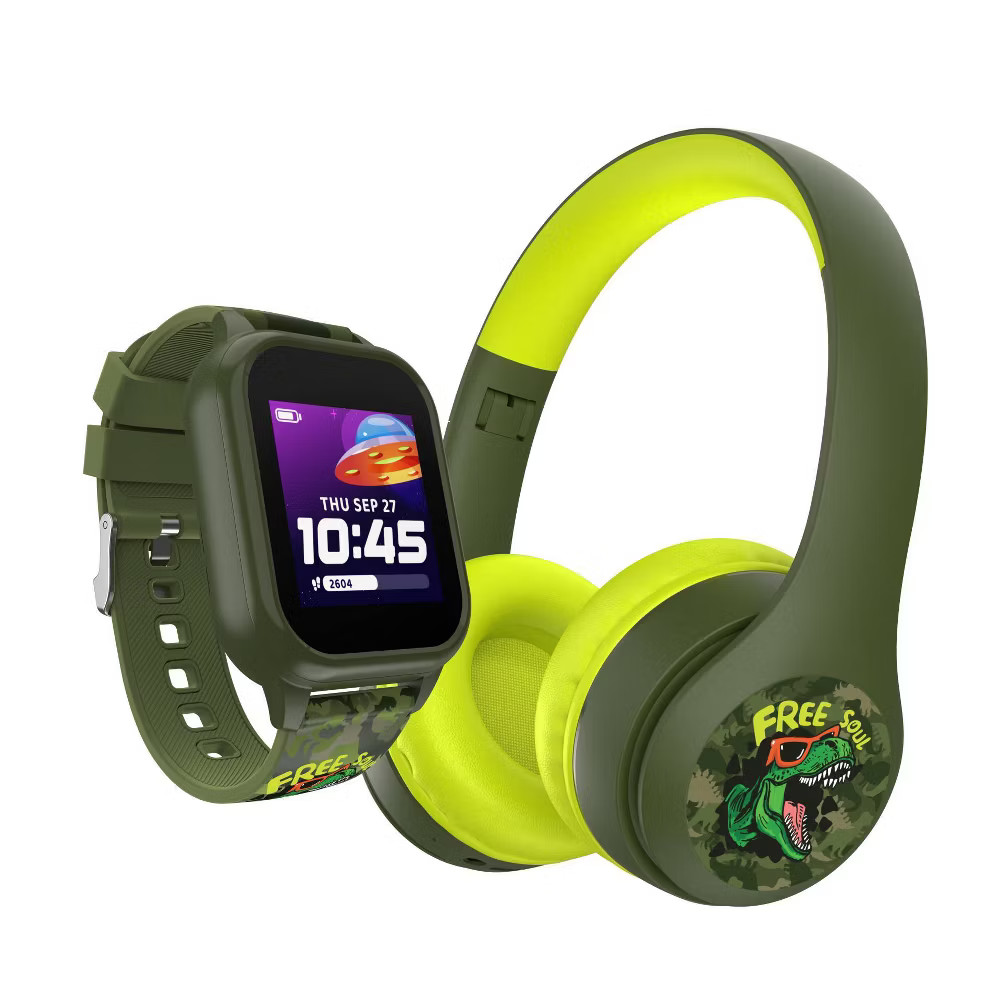 PlayZoom Kids’ Smart Watch and Bluetooth Headphone Bundle Gift Set