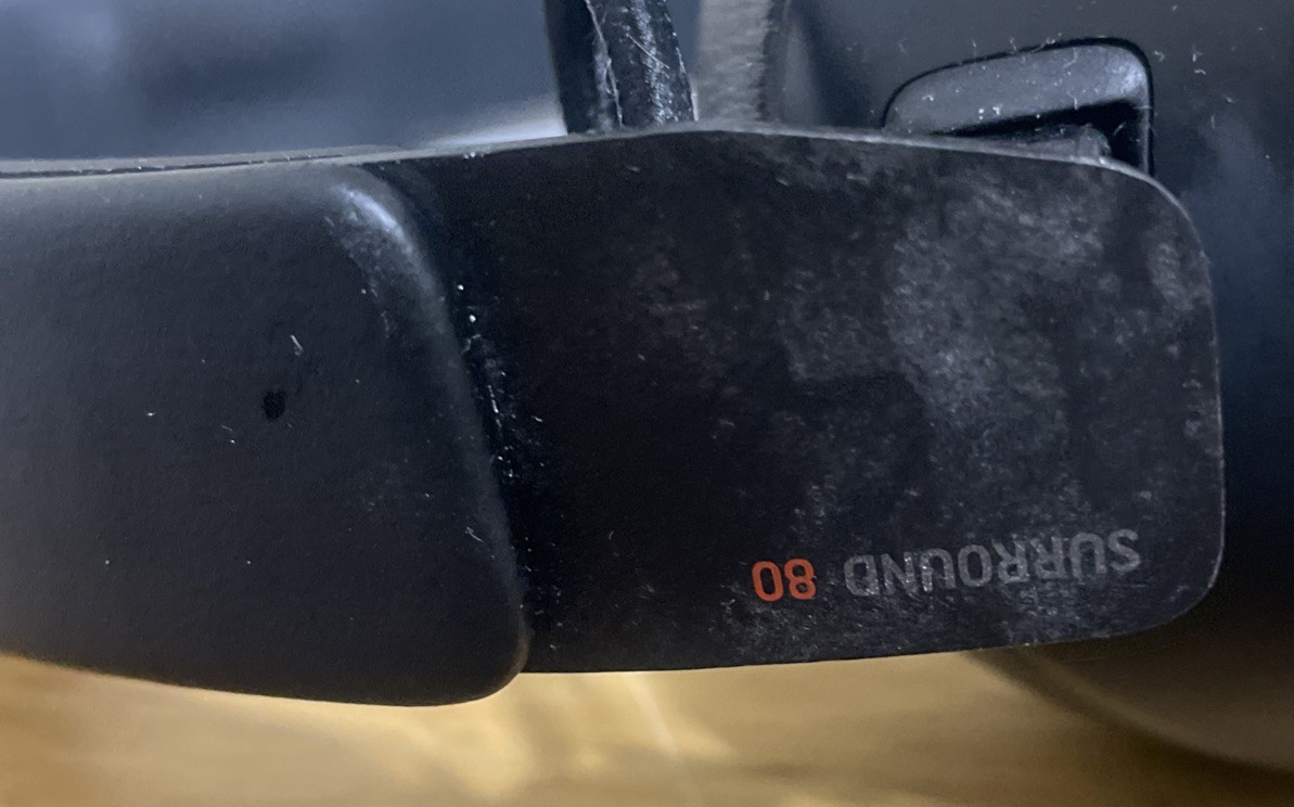 Poly Voyager Surround 80 Headset. Used, works fine. NO DONGLE or Charger