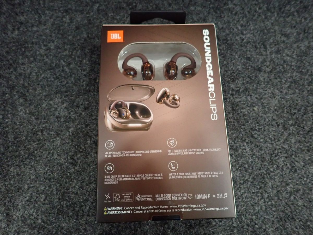JBL SOUNDGEARCLIPS Open Ear Headphones, Bluetooth, IP54, 32 HR Battery Life