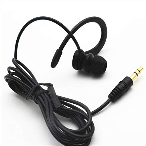 LINHUIPAD Single Side Earbud Headphones Stereo in-Ear Earphone Black