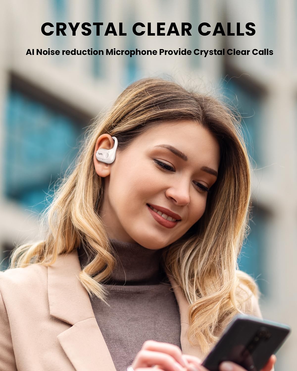 Open Ear Headphones,Wireless Bluetooth 5.3 Air Conduction Open Earbuds,Comfor…