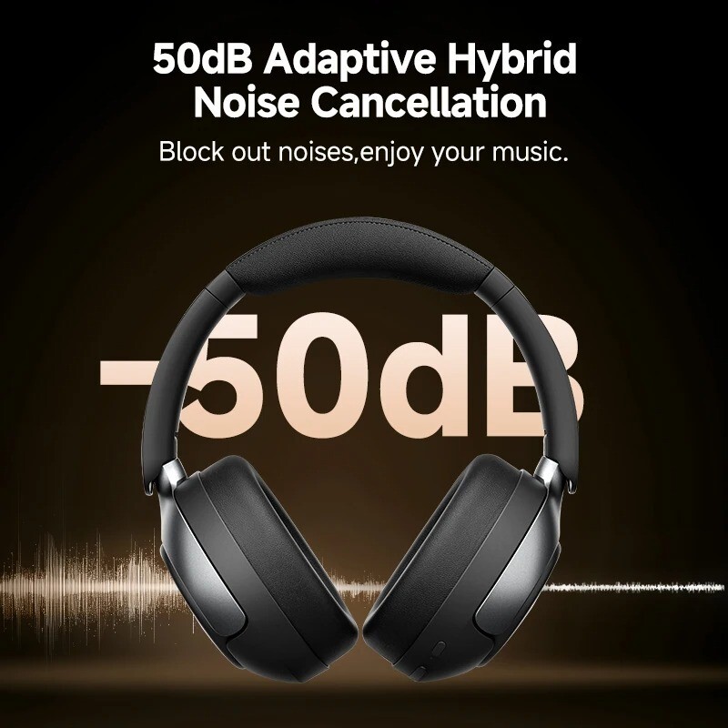 QCY H3 Pro ANC Wireless Headphone 50dB Noise Canceling Hi-Res Headset Earphone