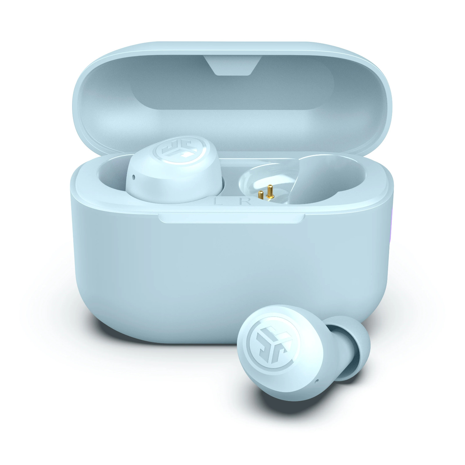 JLab Go Air POP+ True Wireless Bluetooth Earbuds LIGHT BLUE 35+ Hours SEALED