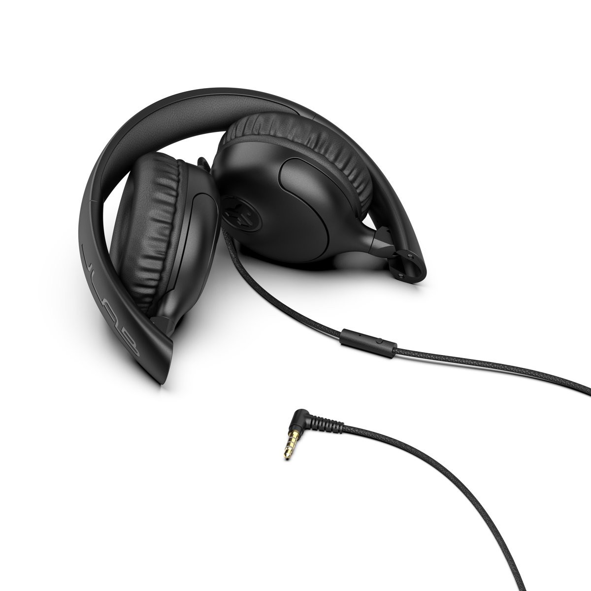 JLab Studio 2 On-Ear Wired Headphones with Mic Black Foldable Freeships