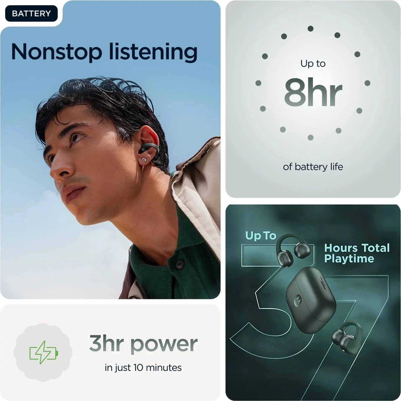 Motorola Moto Buds Loop Sound by Bose Wireless Earphone Green US STOCK Fast ship