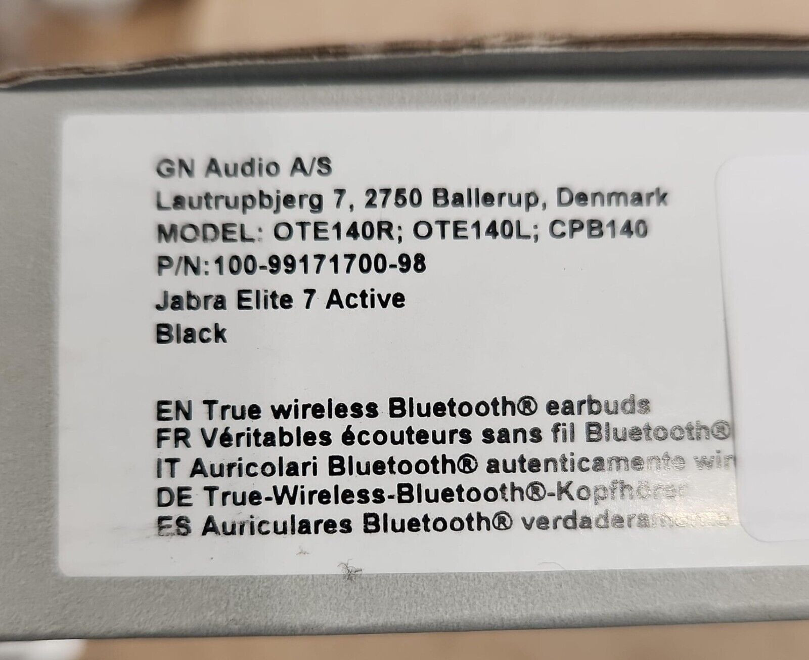 Jabra Elite 7 Active – True Wireless Earphones Black – Parts only Doesn’t turn o