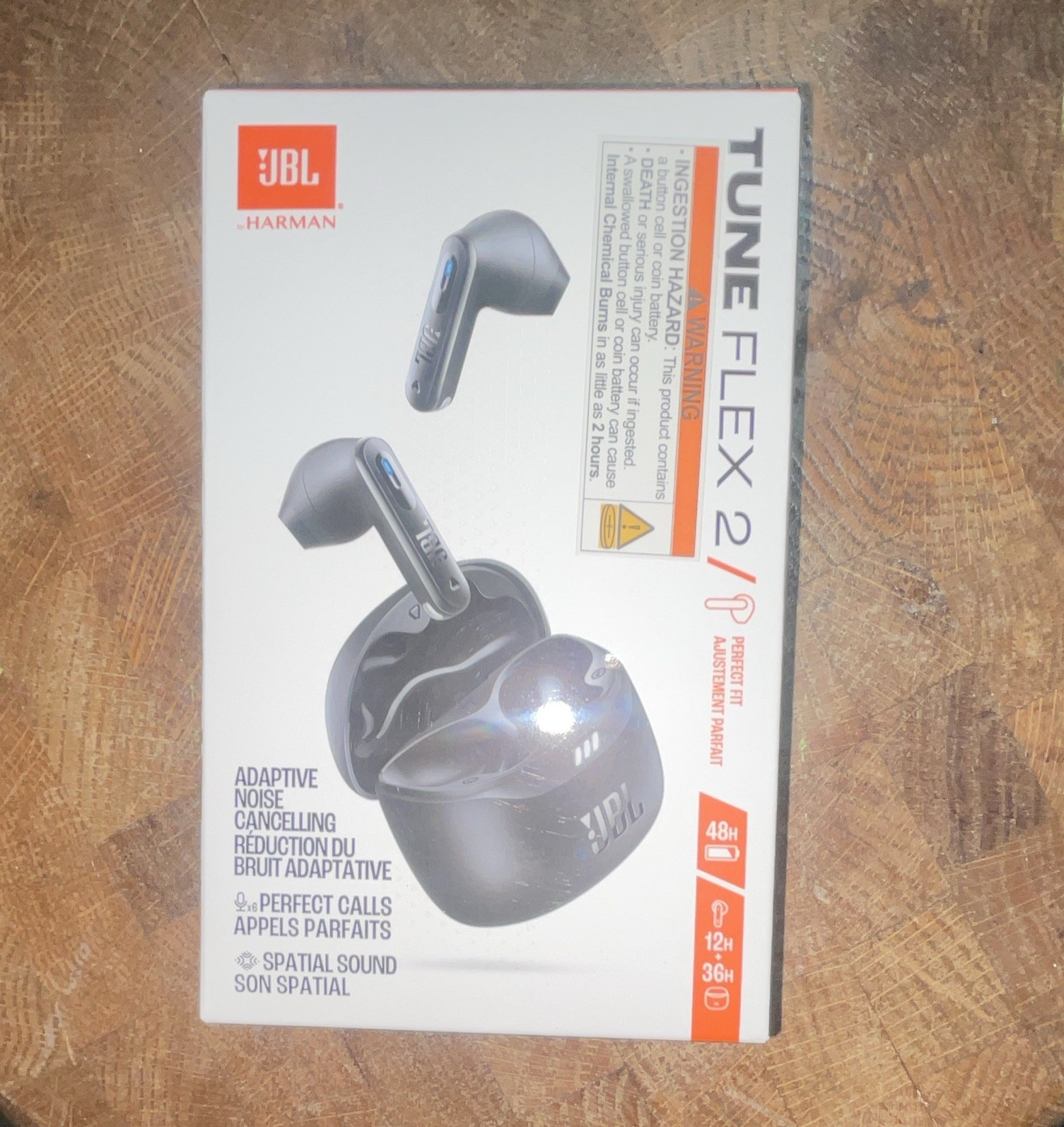 JBL Tune Flex 2 Bluetooth True Wireless In-Ear Earbuds ANC Spatial Sound Black