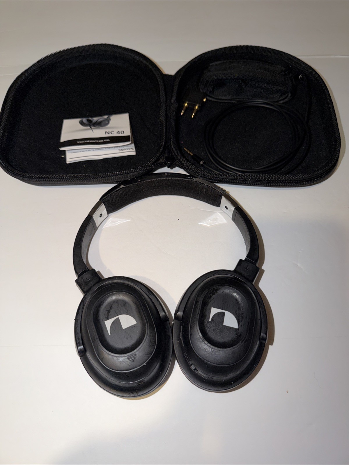 Nakamichi NC40 Noise-Cancelling Headphones, Carrying Case Included