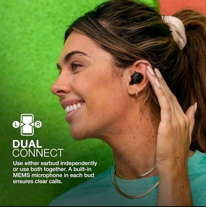 New JLab GO POP+ True Wireless Bluetooth Earbuds Black EBGAIRPOPRBLK124