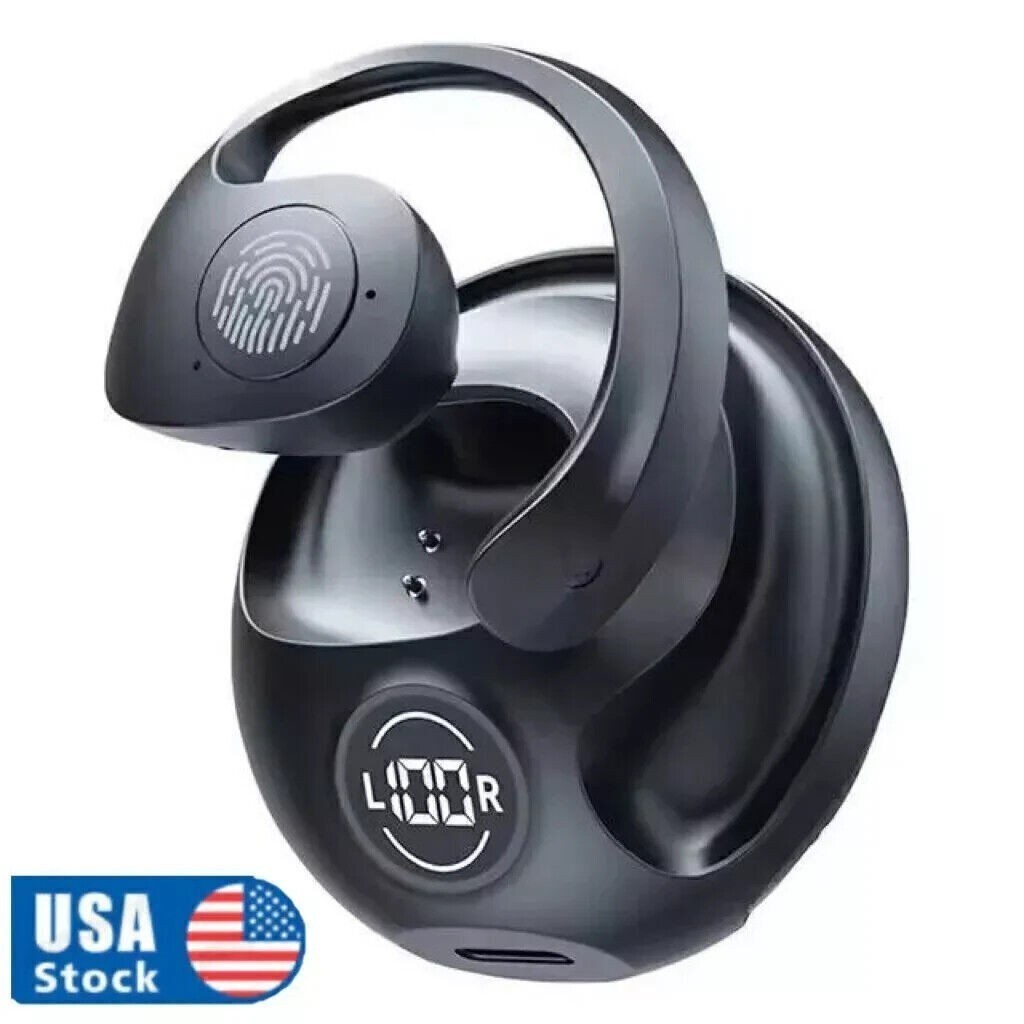 Ear Hook Mini Bluetooth 5.3 Headset TWS Earphones Earbuds Stereo Bass Headphones