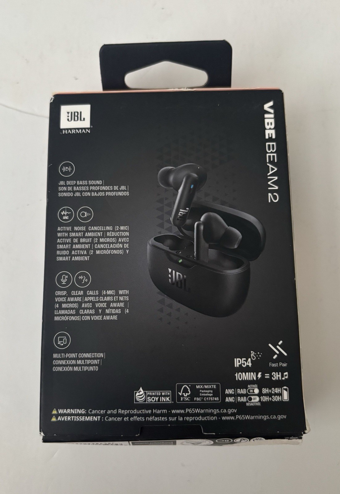 JBL Vibe Beam 2 – True Wireless Noise Cancelling Earbuds – Damage Box