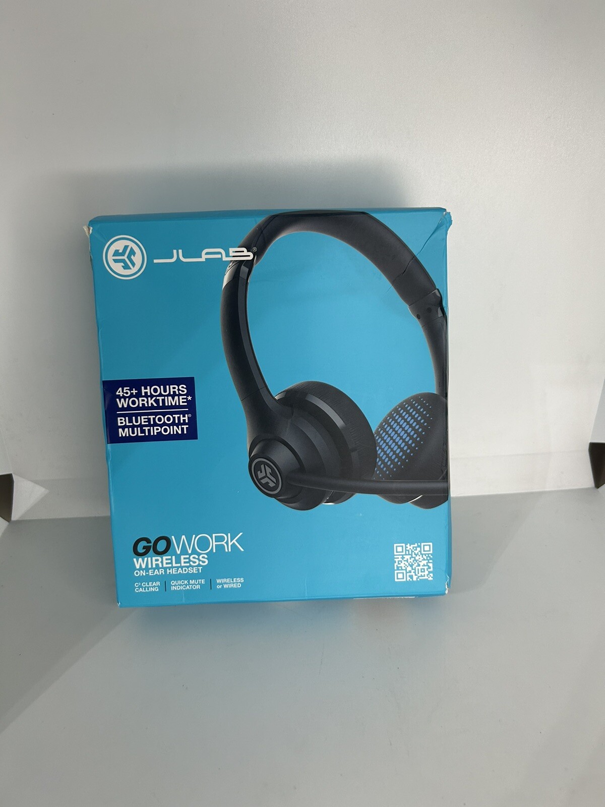 JLab Go Work HBGOWORKRBLK4 Wireless Or Wired, On-Ear Headphones.