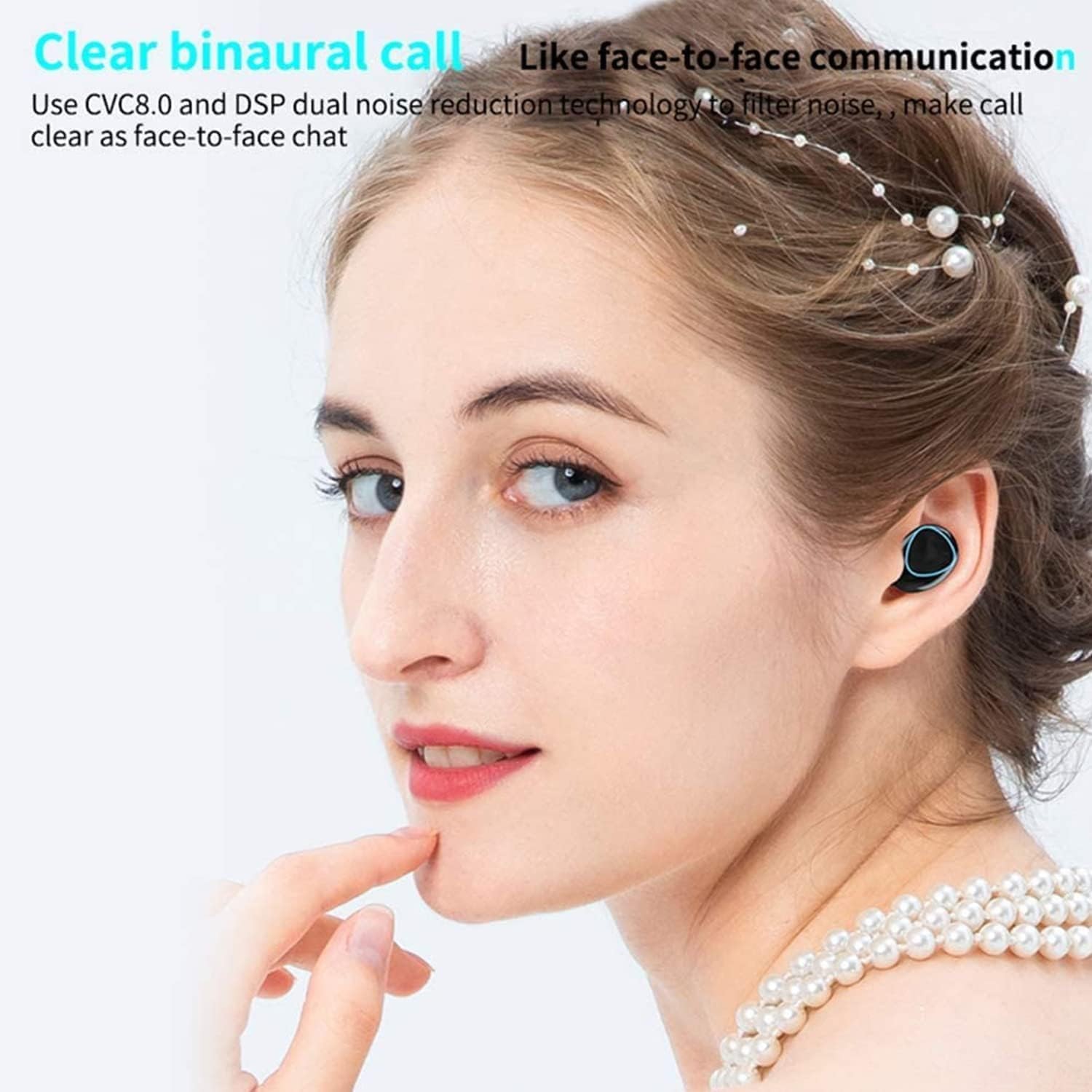 Wireless Earbuds Bluetooth 5.3 Headphones, Long Playing time One size, Black