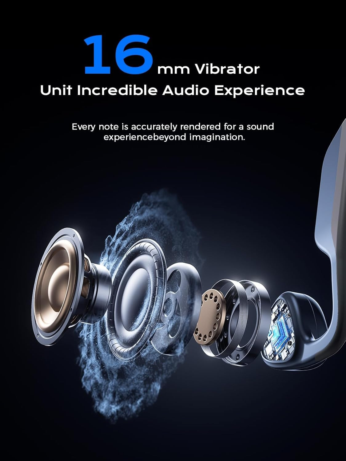Bone Conduction Headphones,Open Ear Headphones Bluetooth 5.3 with Mic,Bone Condu