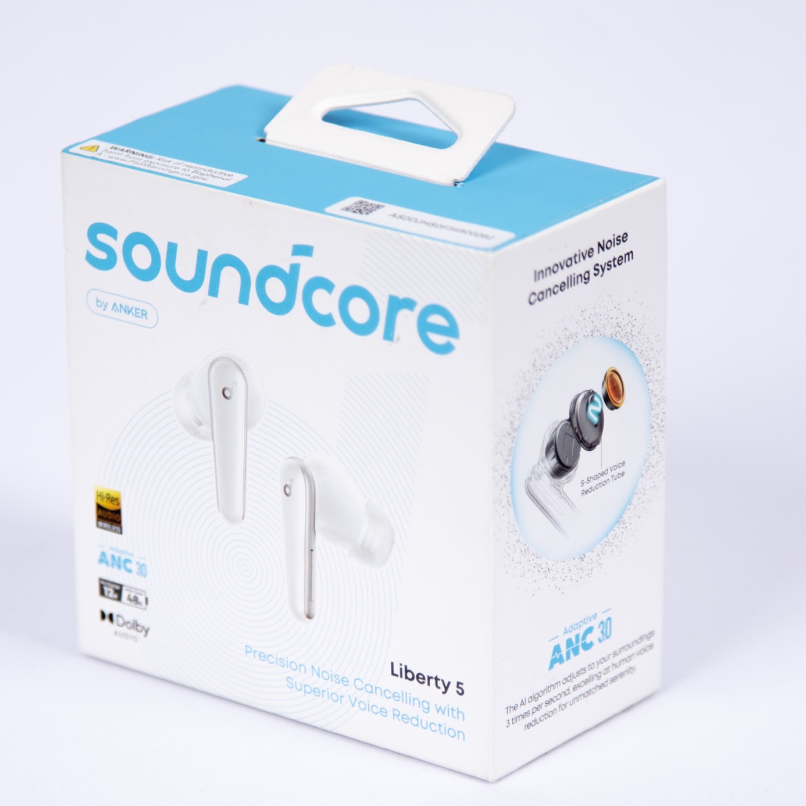 Soundcore by Anker Liberty 5 ANC 3.0 Earbuds Dolby 6‑Mic AI Clear Calls White