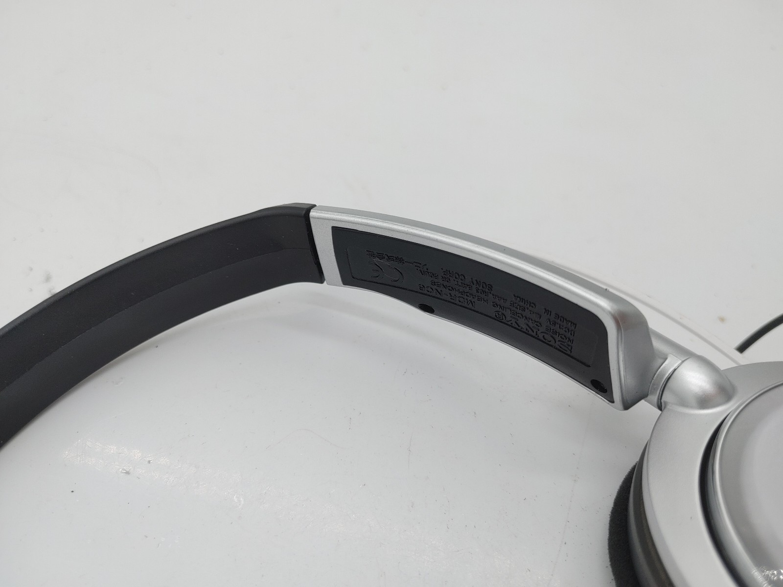 Sony Noise Cancelling Wired Headphones MDR-NC6 Black/Silver Tested Working Fair
