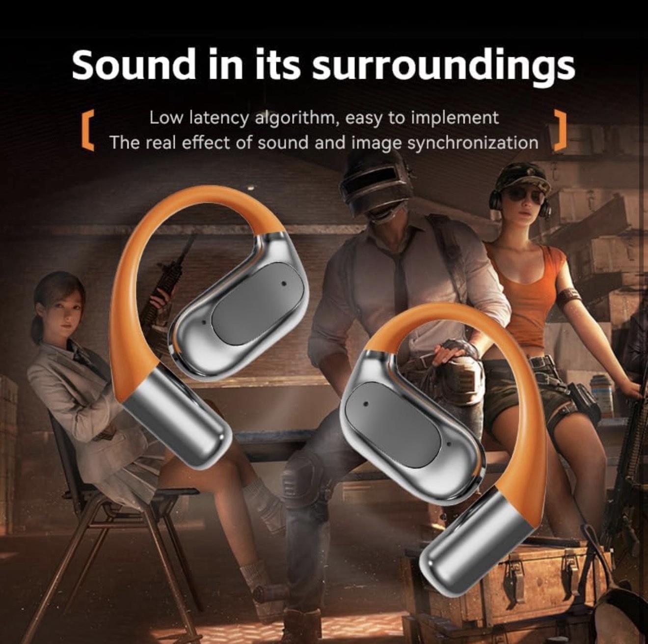 JNXIKOU Open Ear Air Conduction Headphones Wireless Bluetooth 5.3 Headphones