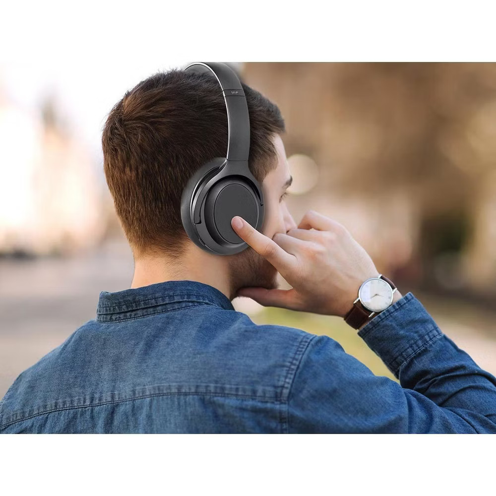 Monoprice BT-600ANC Bluetooth Over Ear Headphones with Active Noise Cancelling