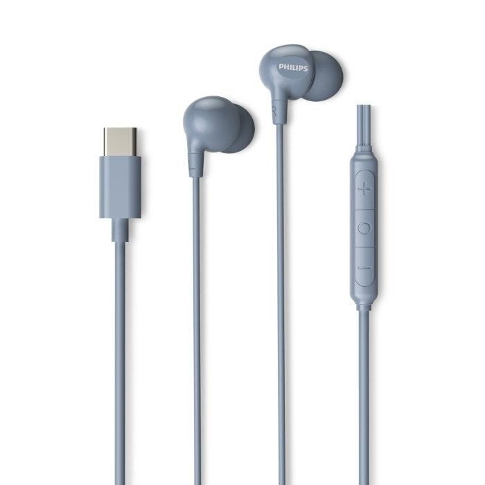Philips TAE2100 USB-C Canal Type Earphones Inline Mic 3-Button Controller 1.2m
