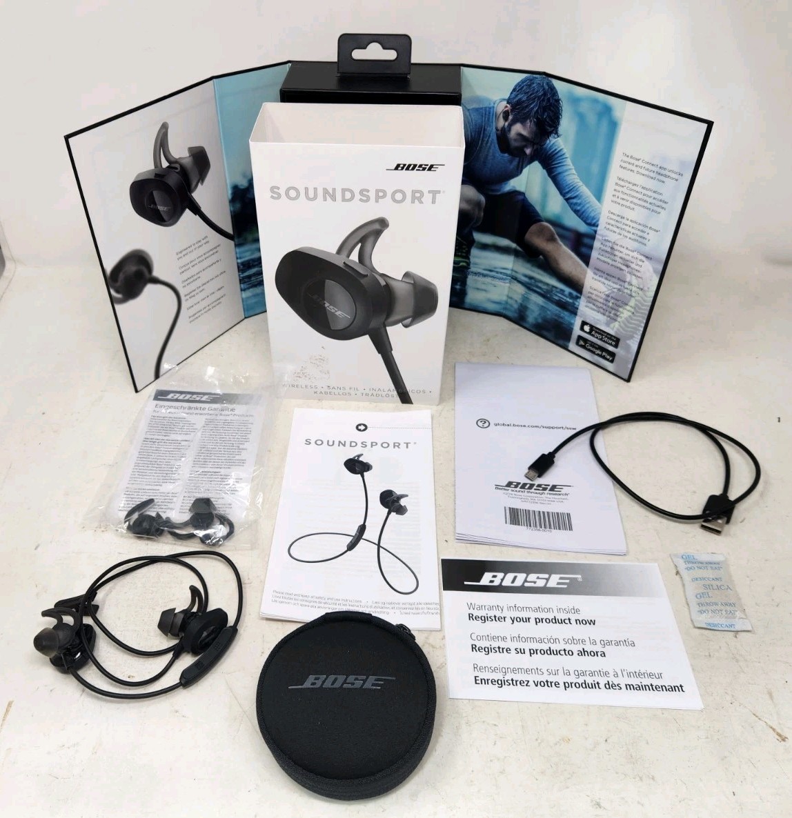Bose 761529-0010 SoundSport Wireless in Ear Neckband Headphones – Black – READ!