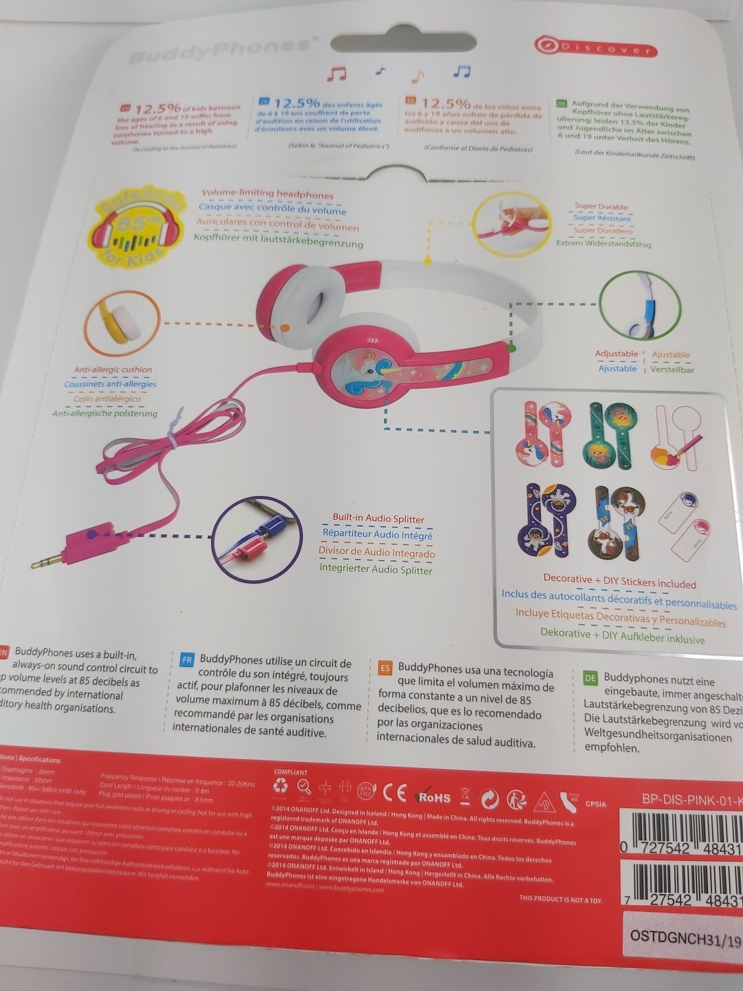🌍 BuddyPhones Discover | Kids Headphones,New