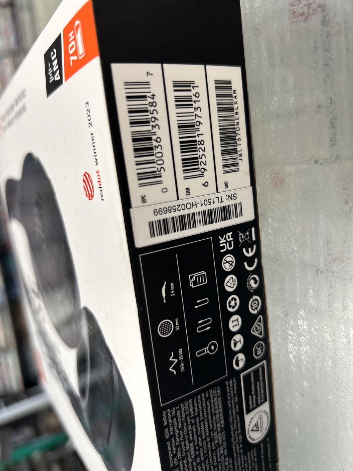 NEW JBL TUNE 670NC (FC3005023) Noise Cancelling Bluetooth Headphones Sealed