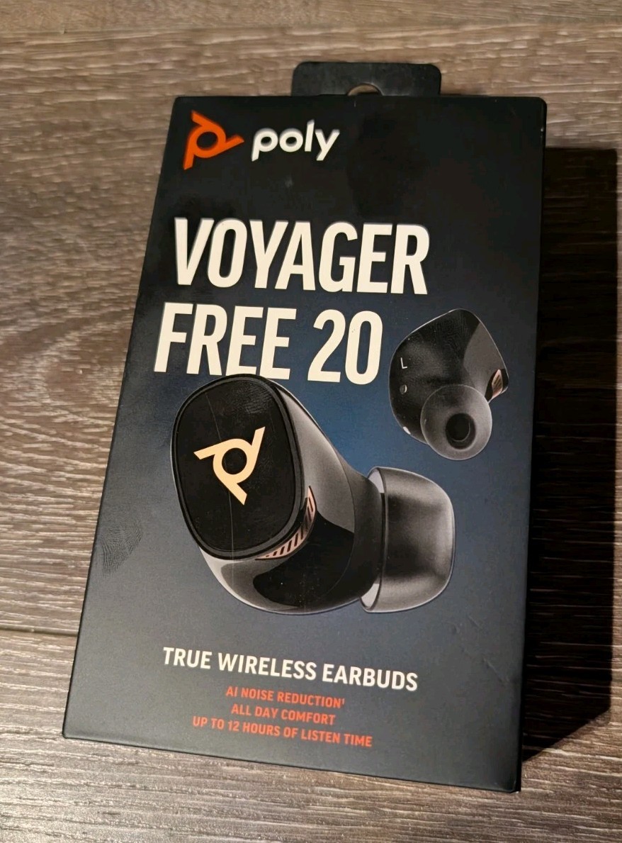 Poly Voyager Free 20 Black Earbuds +Basic Charge Case