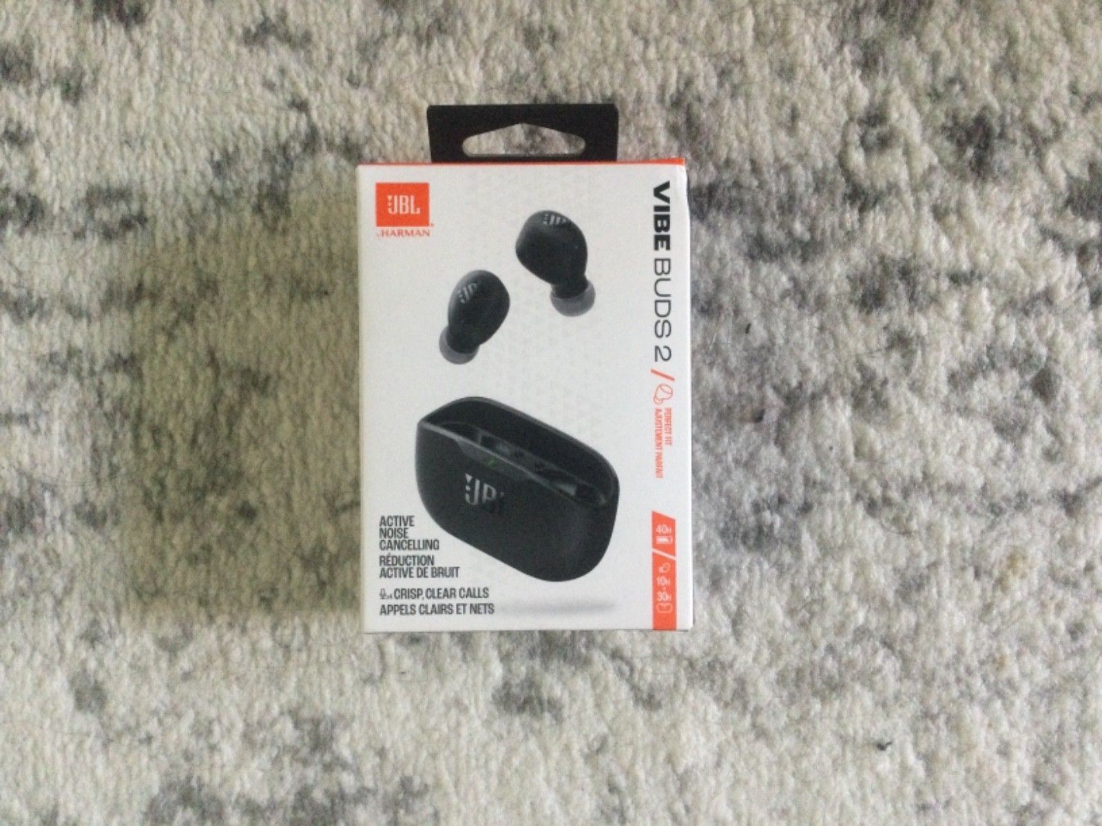 JBL Vibe Buds 2 True Wireless Bluetooth Noise Canceling Earbuds Black