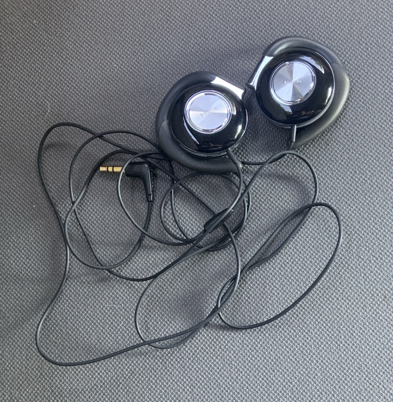 Philips A3911011 Wired On-Ear Headphones 3.5mm Jack Black/Silver Adj.