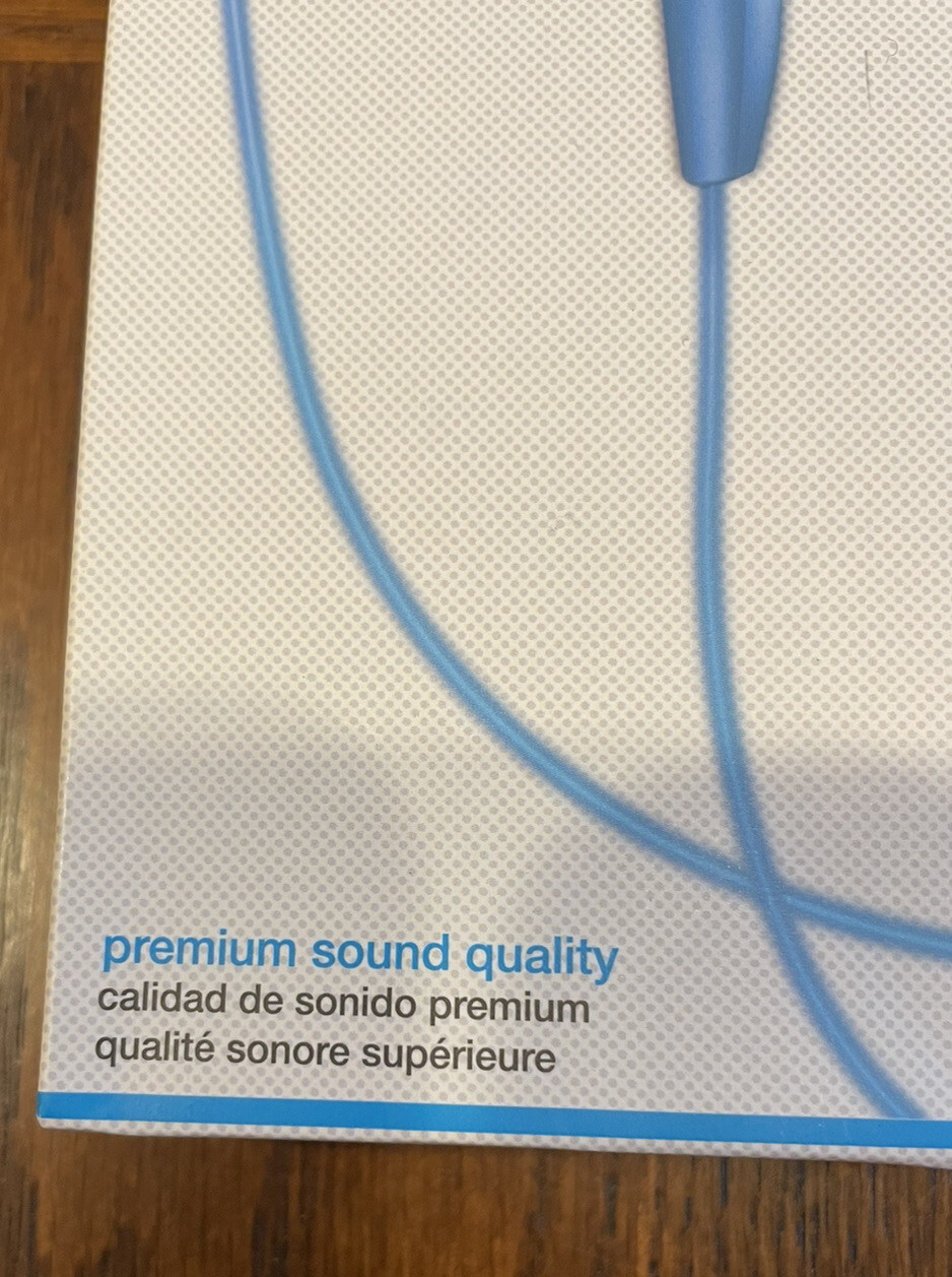 New! COBY VERSE Earbuds / Headphones for Phone / MP3 / iPod / iPad – Blue