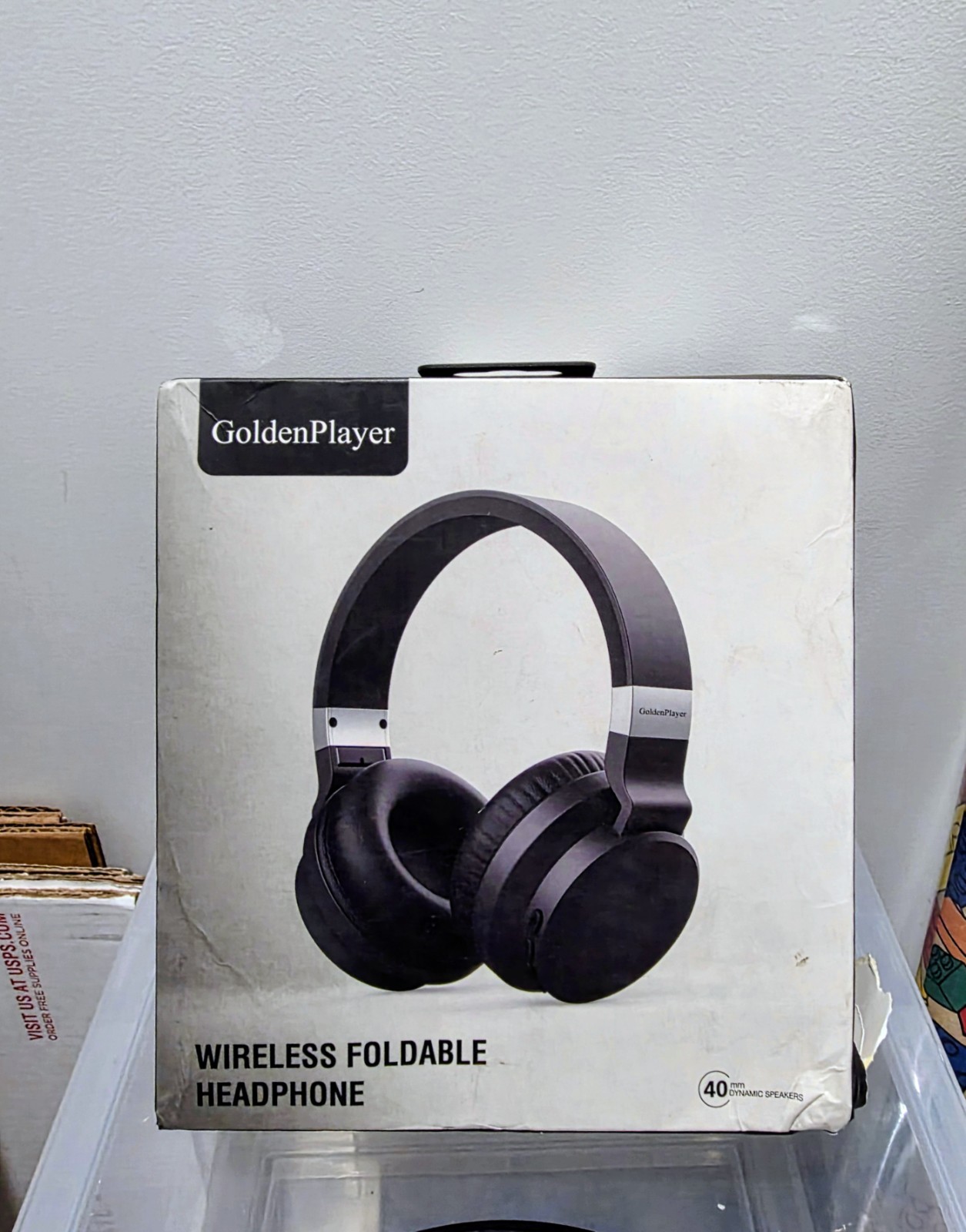 GoldenPlayer Wireless Headphones + Microphone, Deep Bass , Hi-Fi Stereo, Soft…