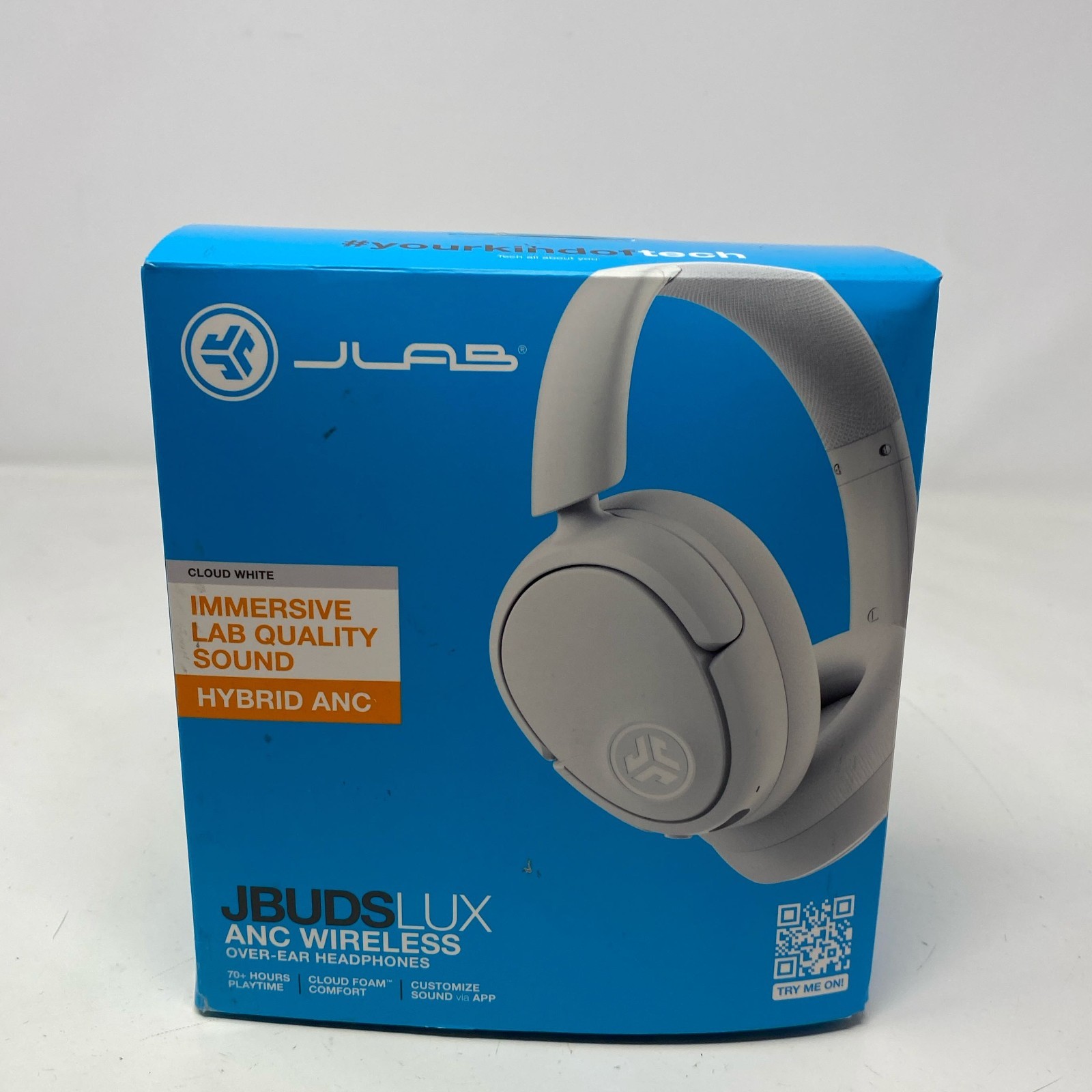 JLab JBuds Lux ANC Wireless Over-Ear Headphones Cloud White