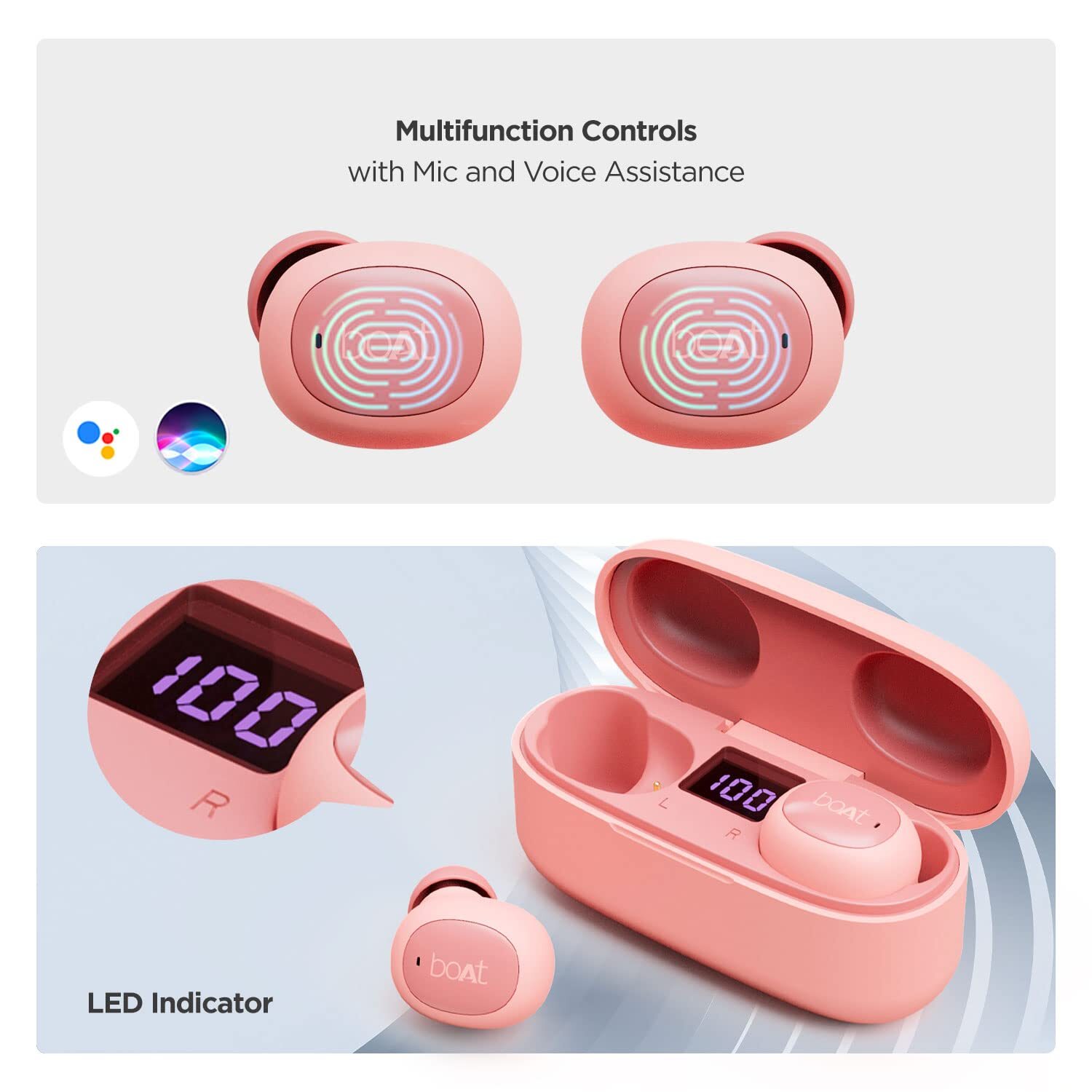 Boat Airdopes 121V2 Bluetooth Truly Wireless in Ear Earbuds with Mic 14hours