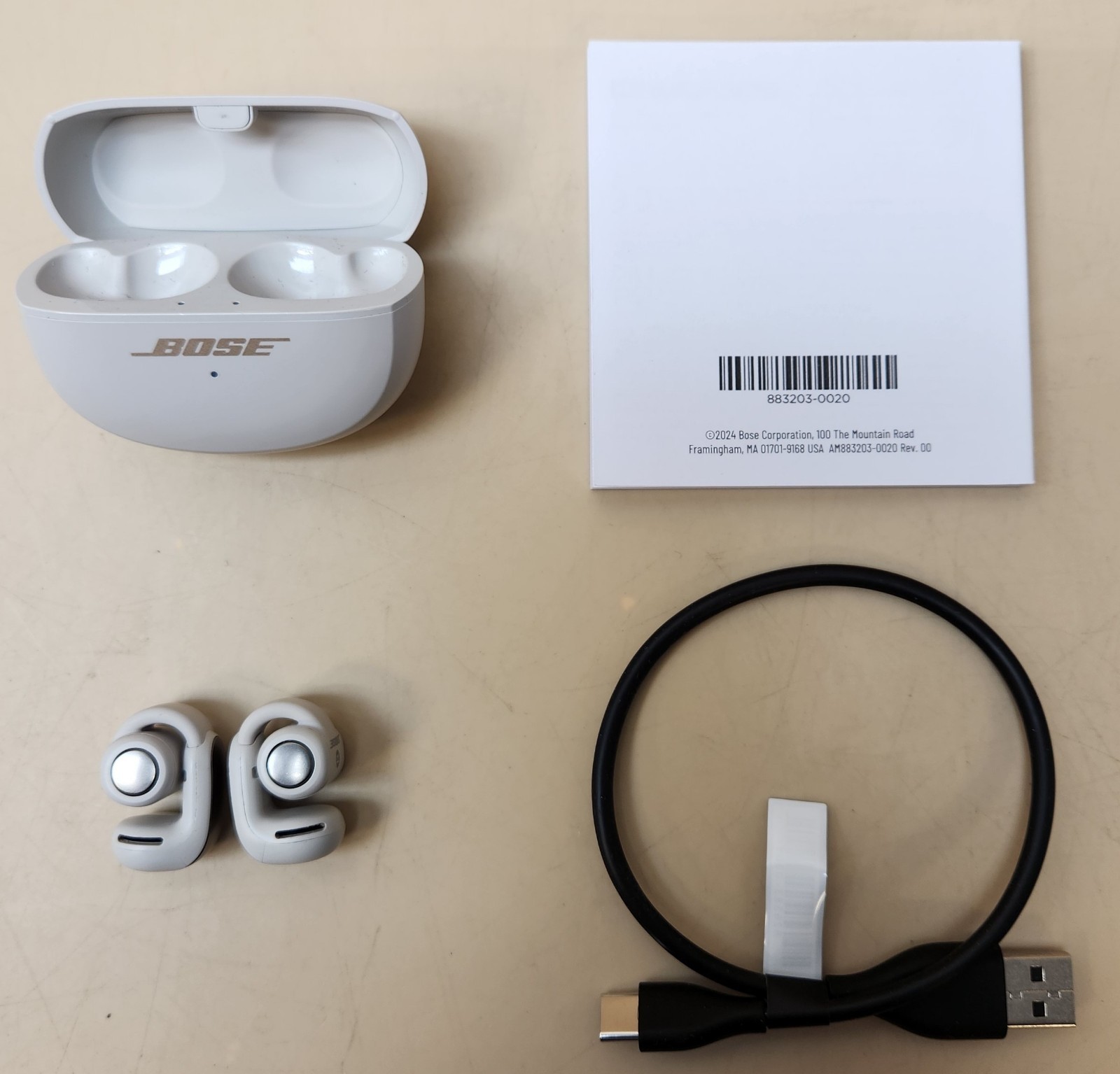Bose Ultra Open Earbuds Wireless Bluetooth – White Smoke (438926)