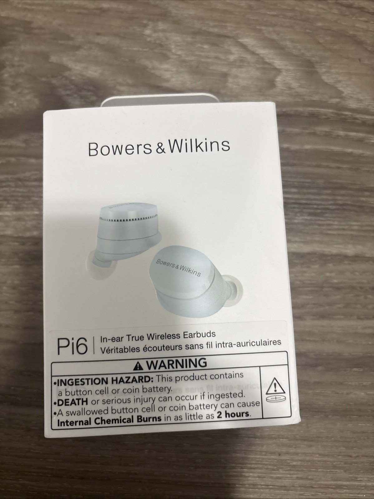 B&W Pi6 true-wireless headphones (glacier blue)