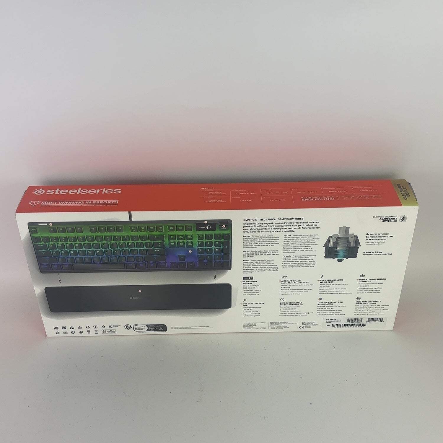 SteelSeries Apex Pro Black 64626 Gaming Keyboard For PC and Mac