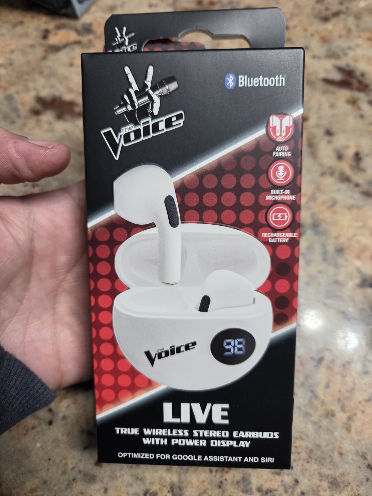 The Voice Live True Wireless Stereo Earbuds with Mic – White New In Box