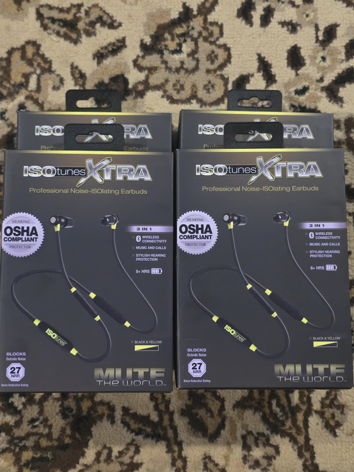 ISOtunes XTRA : Bluetooth Hearing Protection (Black & Yellow) IT-02