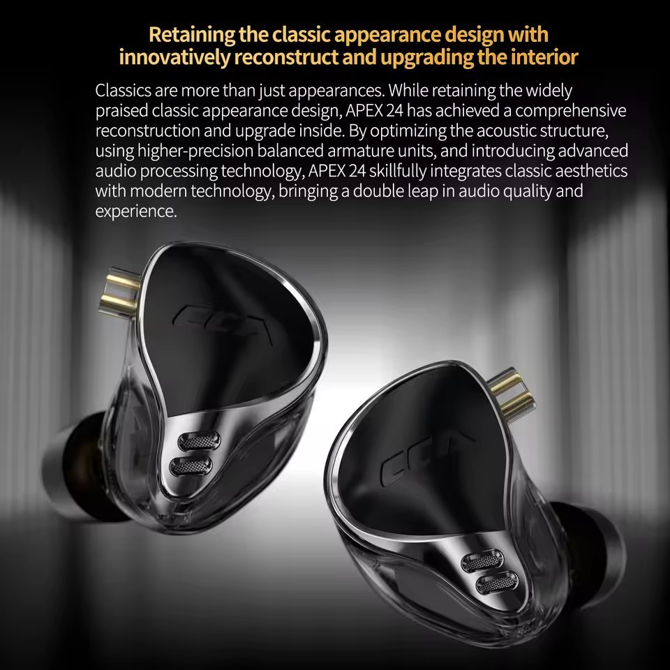 CCA APEX 24 HIFI Earphones 24 Balanced Armature Driver Music Headphone