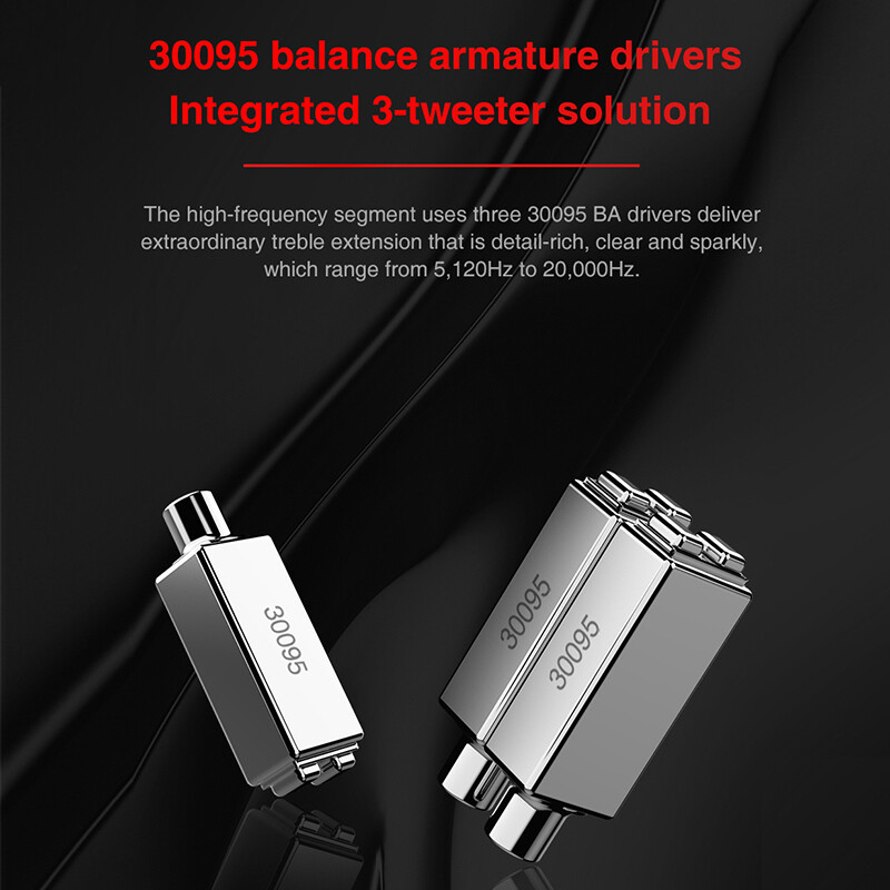 TRN BA5 10BA Drivers In-Ear Earphone IEM HIFI Monitor Earphones Detachable Cable