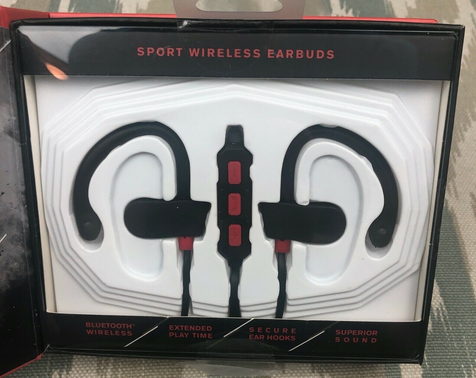 Merkury Innovations Propel Sport Bluetooth 4.2 Wireless Earbuds Black and Red