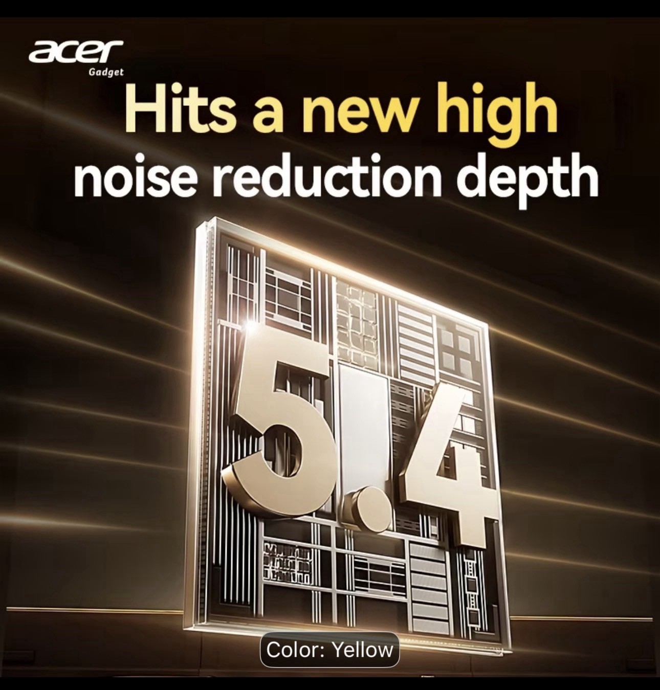[Acer]OHR548 Wireless Headphones Music Game Dual Mode Active Noise Cancellation